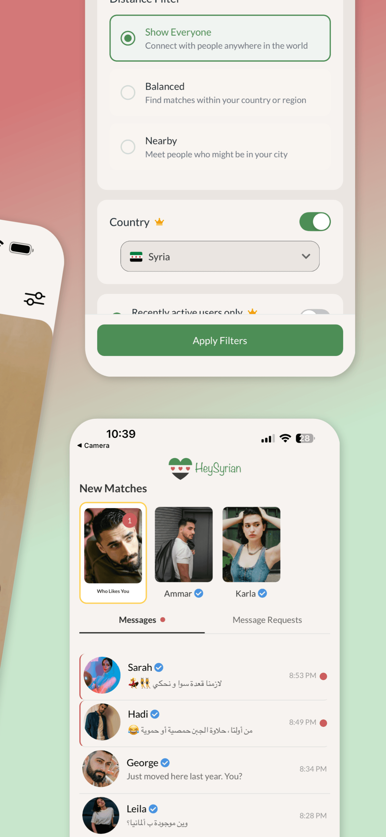 HeySyrian App - Browse Profiles