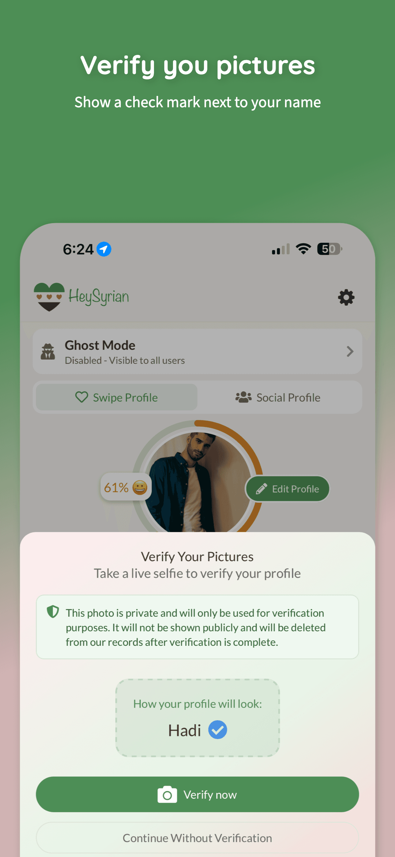 HeySyrian App - Connections